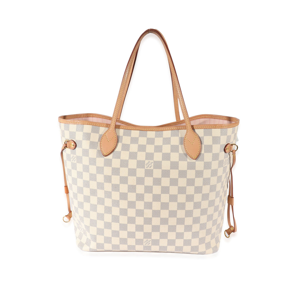 Louis Vuitton Louis Vuitton Rose Ballerine Damier Azur Canvas Neverfull MM