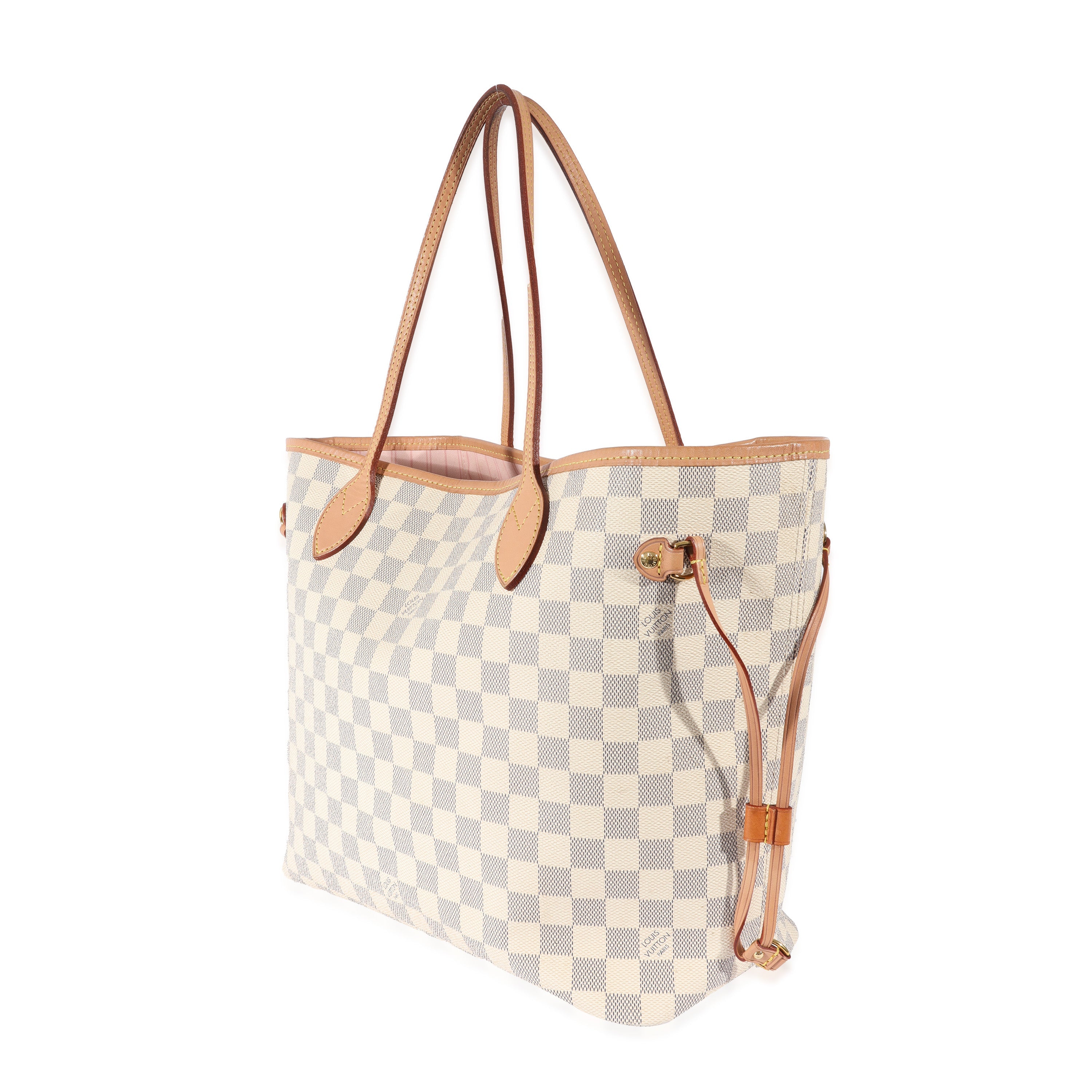 Louis Vuitton Louis Vuitton Rose Ballerine Damier Azur Canvas Neverfull MM