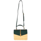 Gucci Small Sylvie Wicker Top Handle Bag