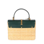 Gucci Small Sylvie Wicker Top Handle Bag