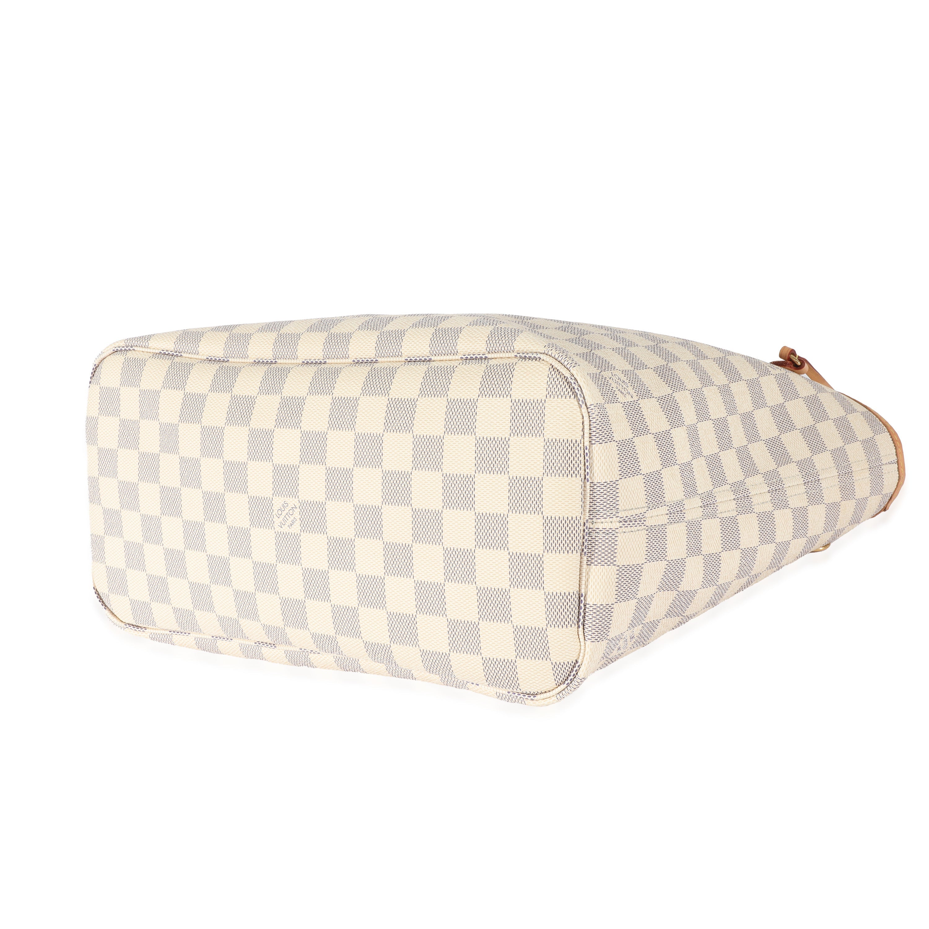 Louis Vuitton Louis Vuitton Canvas Damier Azur Rose Ballerine Neverfull MM