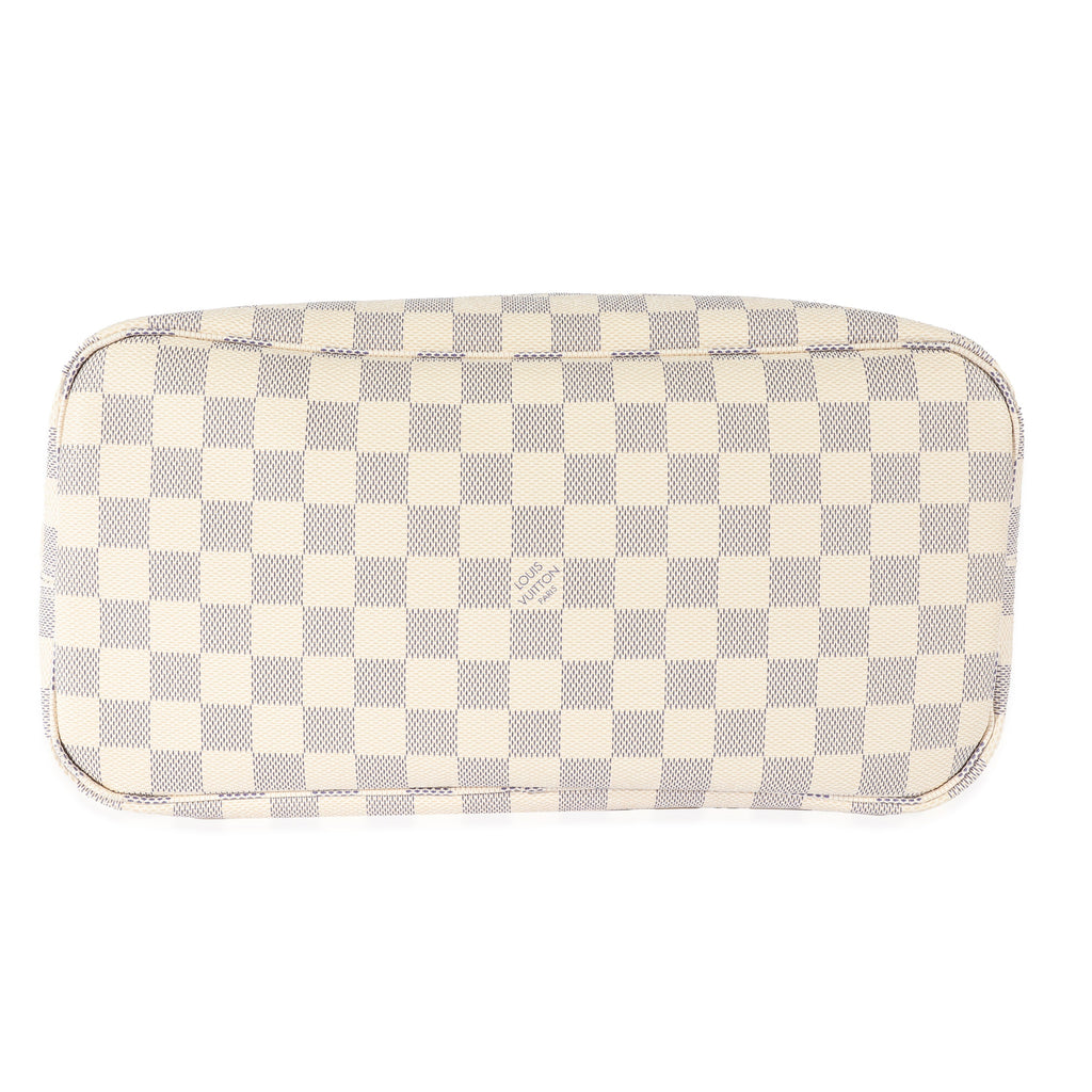 Louis Vuitton Louis Vuitton Canvas Damier Azur Rose Ballerine Neverfull MM