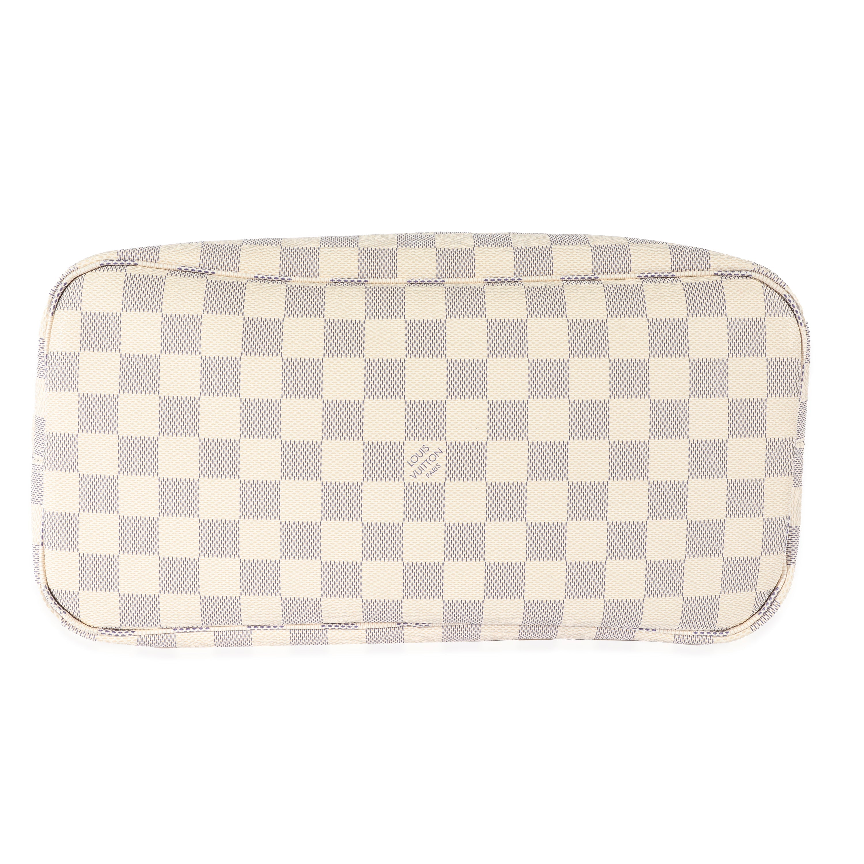 Louis Vuitton Louis Vuitton Canvas Damier Azur Rose Ballerine Neverfull MM