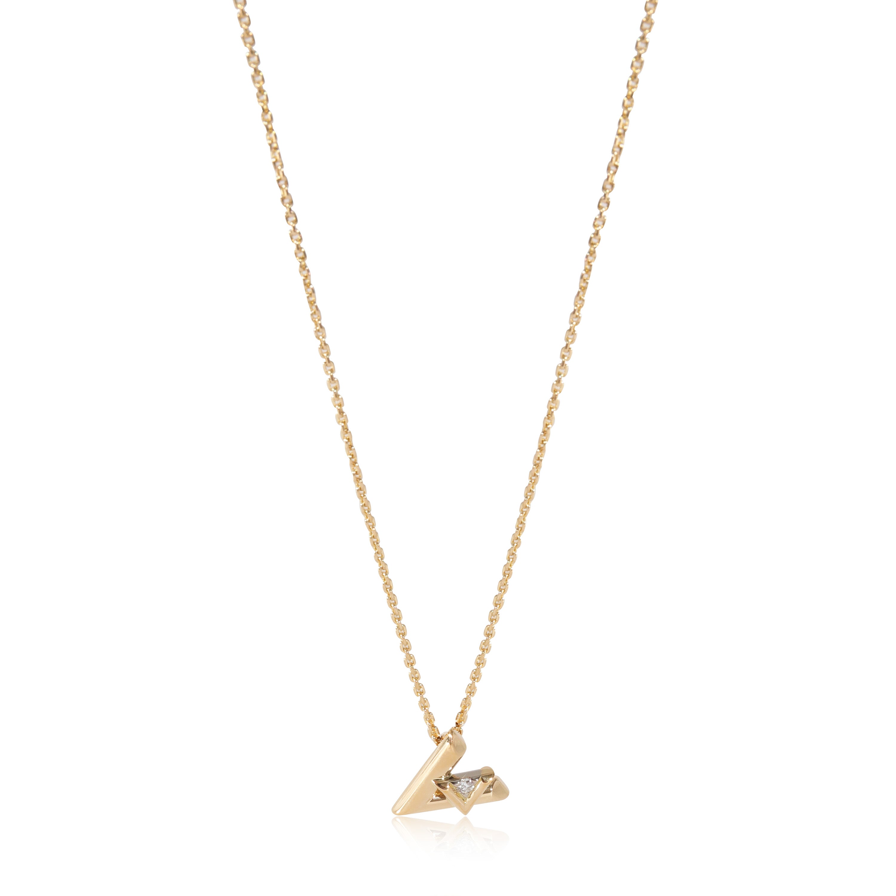 Louis Vuitton LV Volt Pendant in 18k Yellow Gold 0.03 CTW