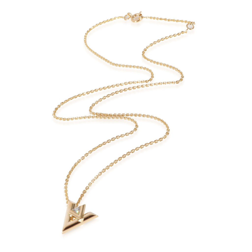 Louis Vuitton LV Volt Pendant in 18k Yellow Gold 0.03 CTW