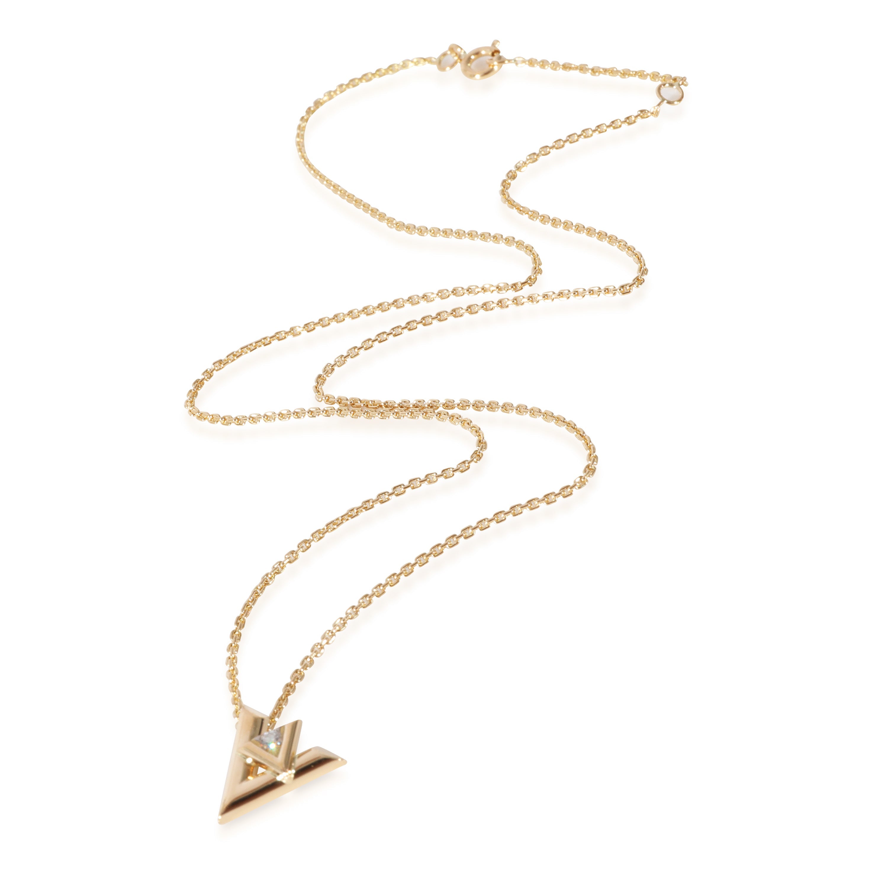 Louis Vuitton LV Volt Pendant in 18k Yellow Gold 0.03 CTW
