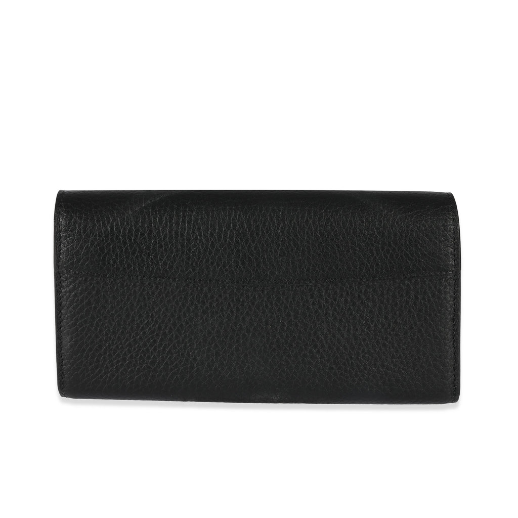 Louis Vuitton Louis Vuitton Black Leather Capucines Wallet