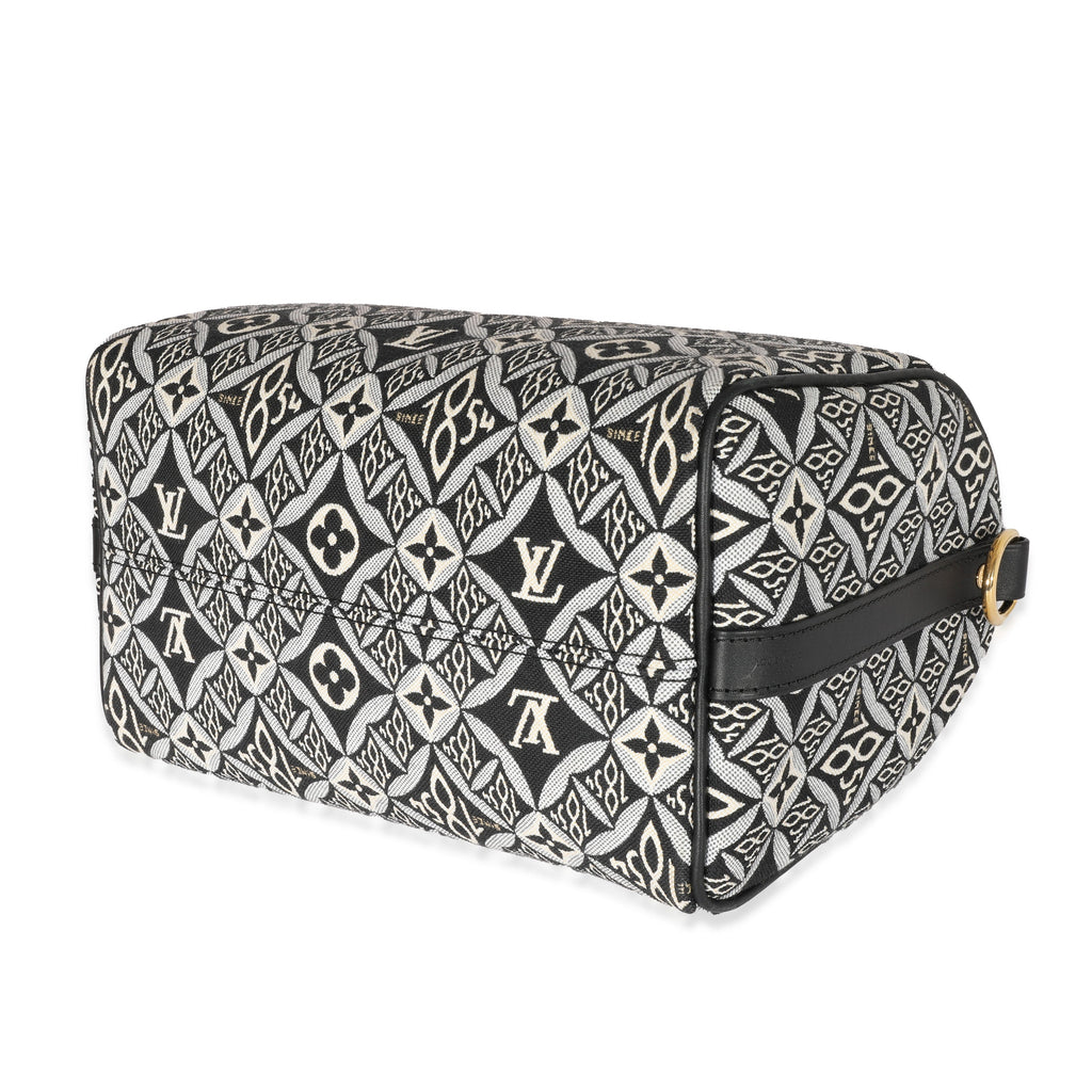 Louis Vuitton Louis Vuitton Grey Jacquard Since 1854 Speedy Bandouliere 25