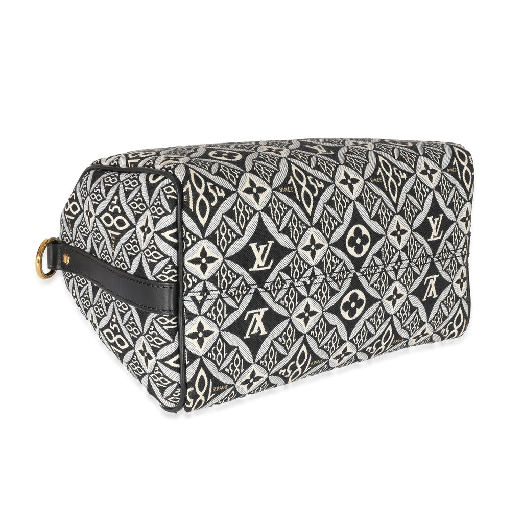 Louis Vuitton Louis Vuitton Grey Jacquard Since 1854 Speedy Bandouliere 25