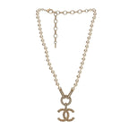Chanel Pearl Crystal CC Short Necklace