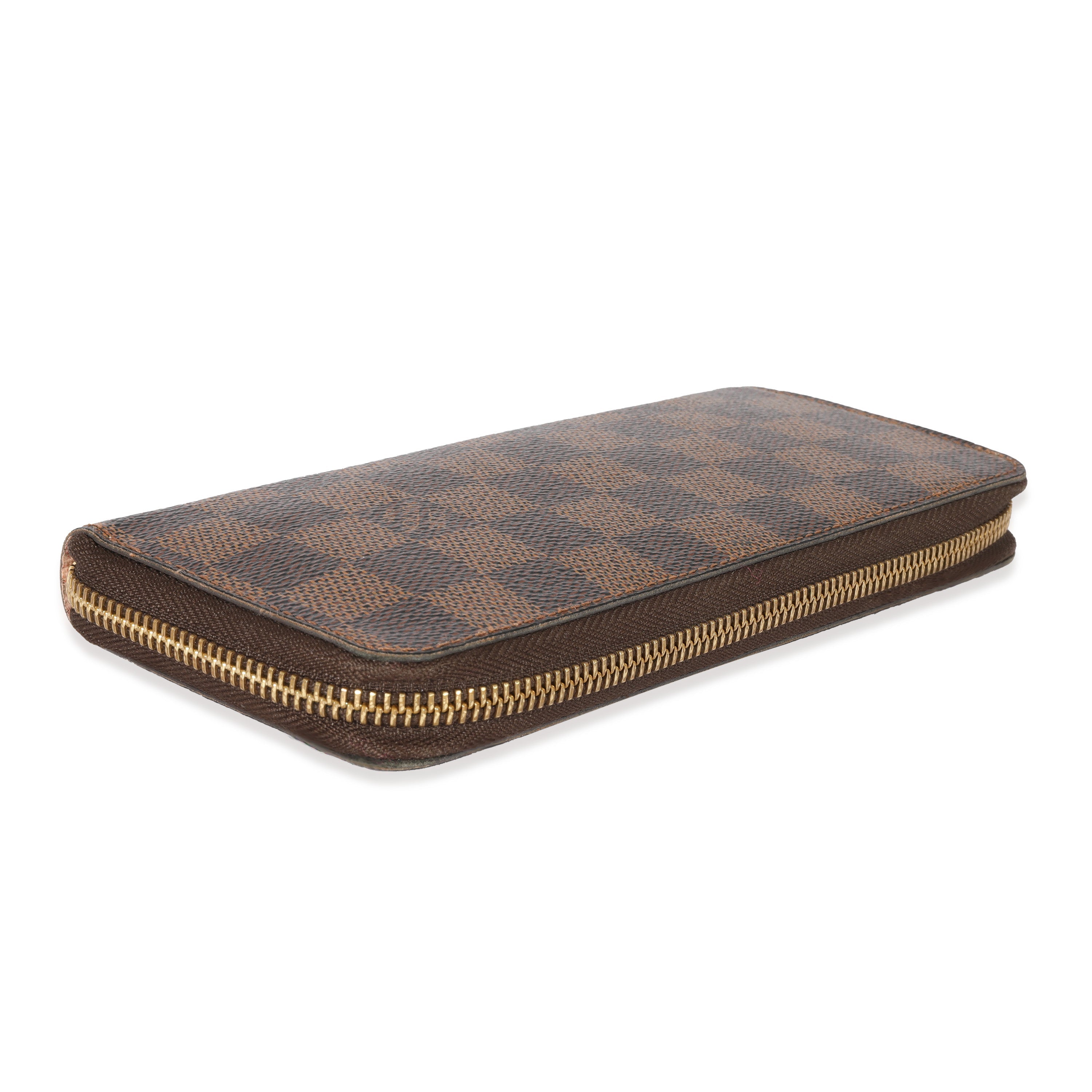 Louis Vuitton Louis Vuitton Damier Ebene Coated Canvas Clemence Wallet