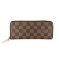 Louis Vuitton Louis Vuitton Damier Ebene Coated Canvas Clemence Wallet
