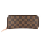 Louis Vuitton Louis Vuitton Damier Ebene Coated Canvas Clemence Wallet