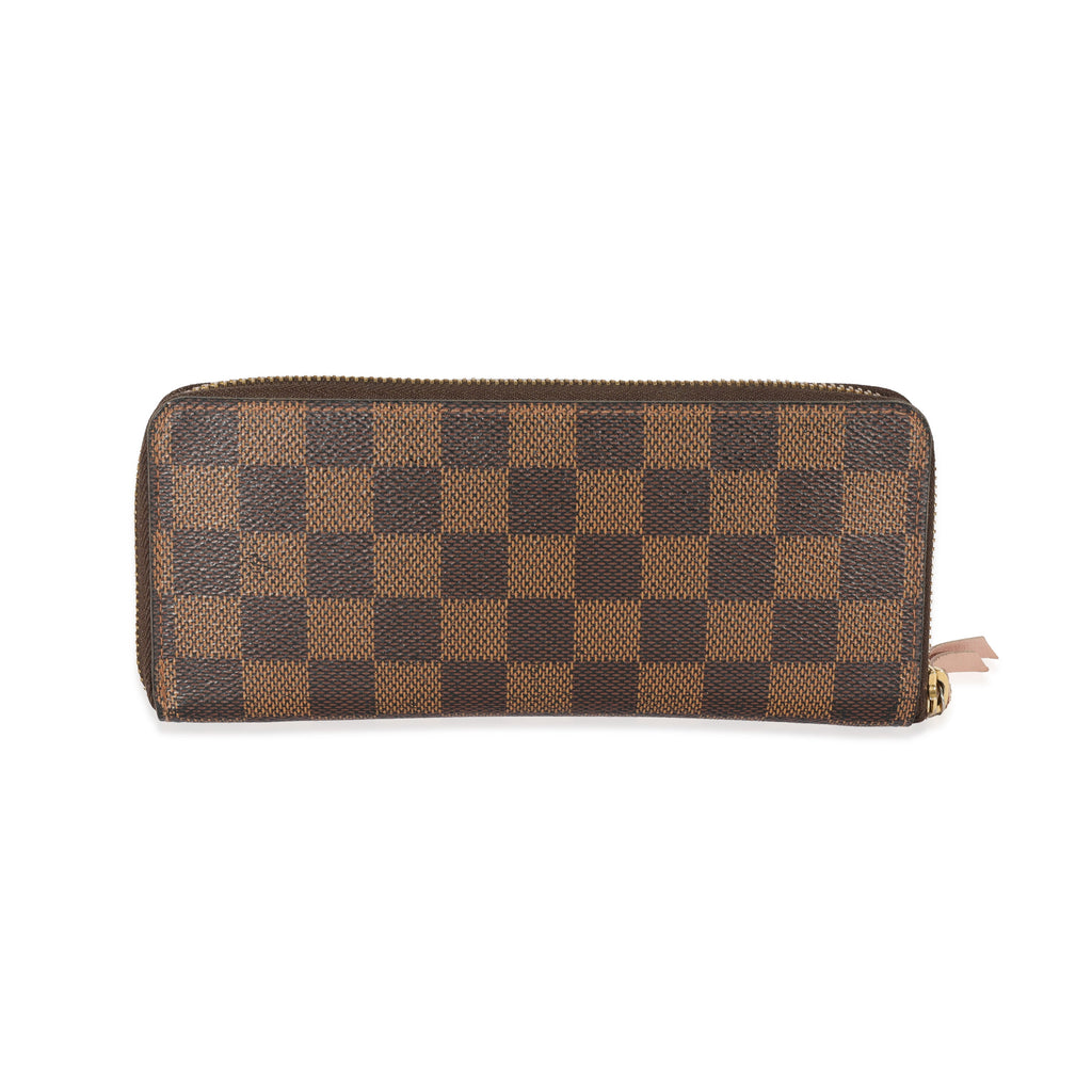 Louis Vuitton Louis Vuitton Damier Ebene Coated Canvas Clemence Wallet