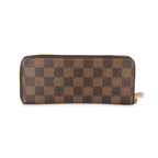 Louis Vuitton Louis Vuitton Damier Ebene Coated Canvas Clemence Wallet