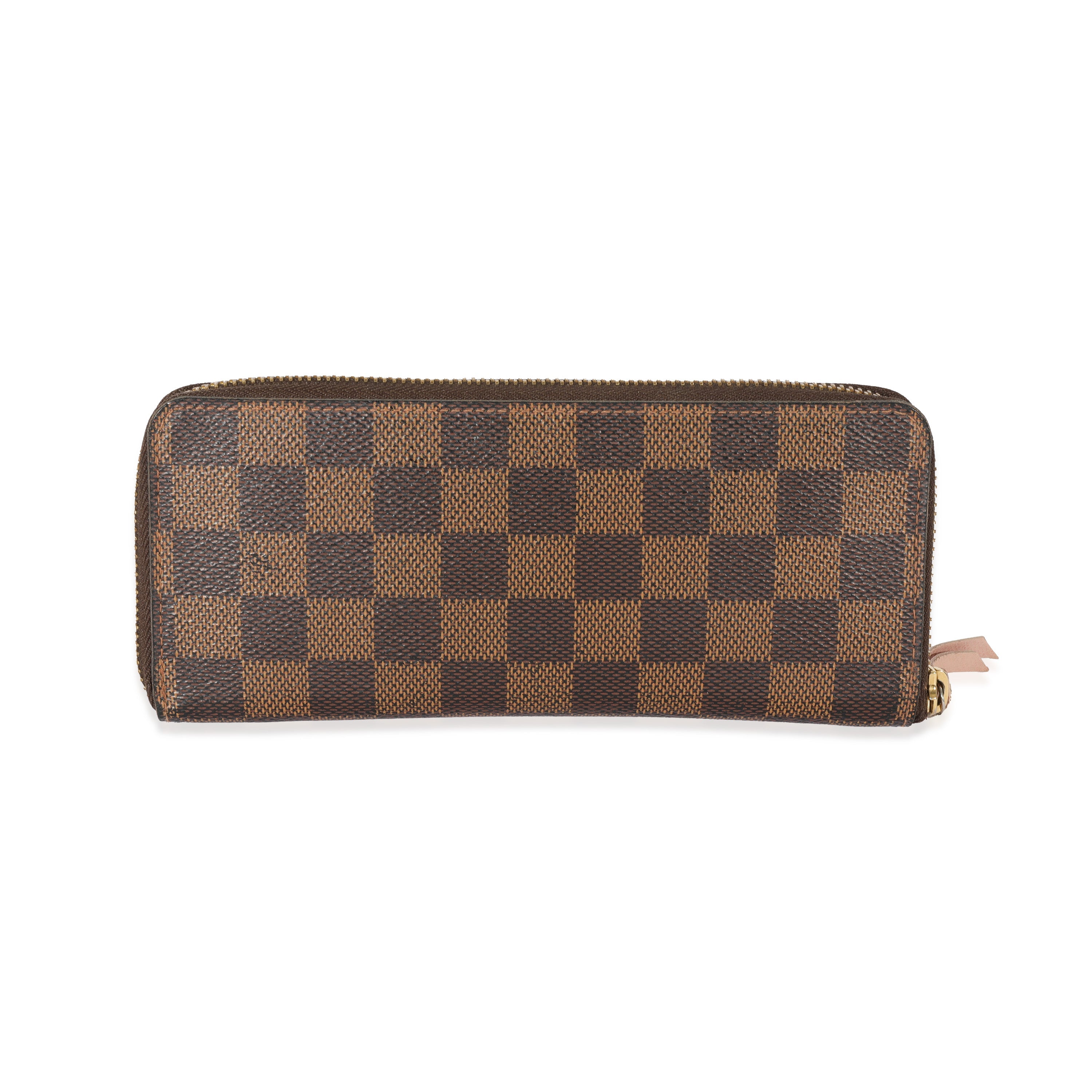 Louis Vuitton Louis Vuitton Damier Ebene Coated Canvas Clemence Wallet