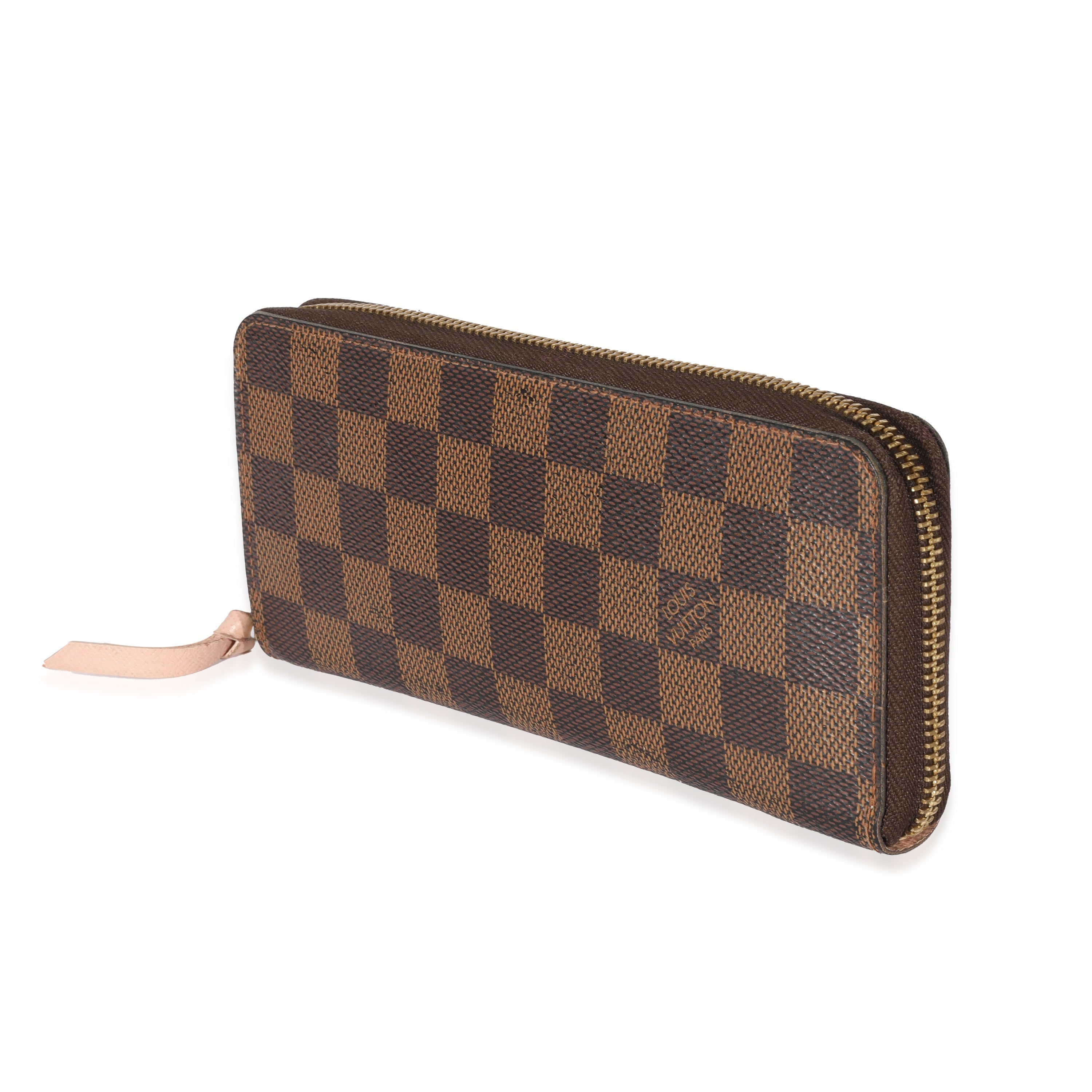 Louis Vuitton Louis Vuitton Damier Ebene Coated Canvas Clemence Wallet