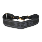 Christian Dior Navy Canvas Logo Embroidered Strap