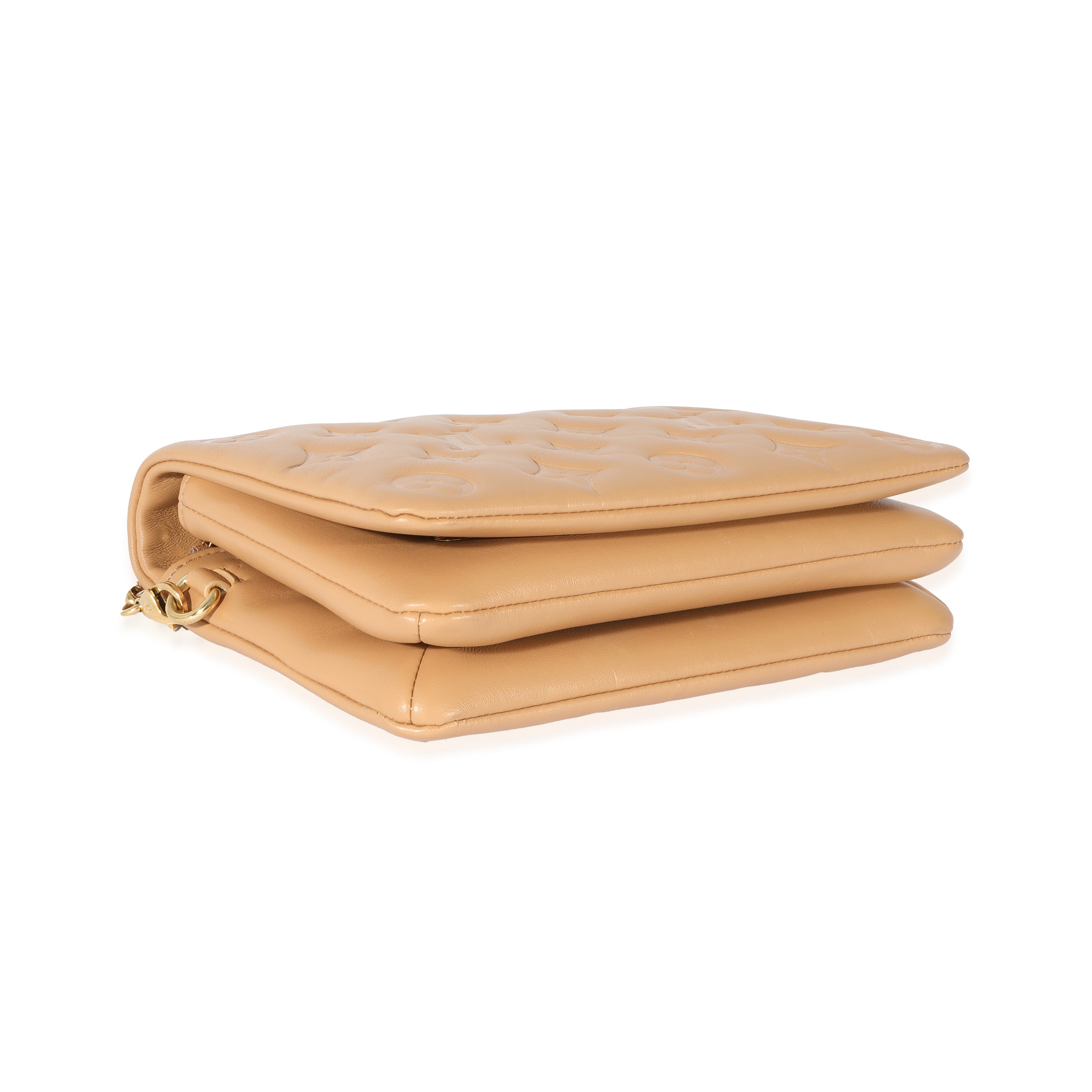Louis Vuitton Louis Vuitton Camel Lambskin Pochette Coussin