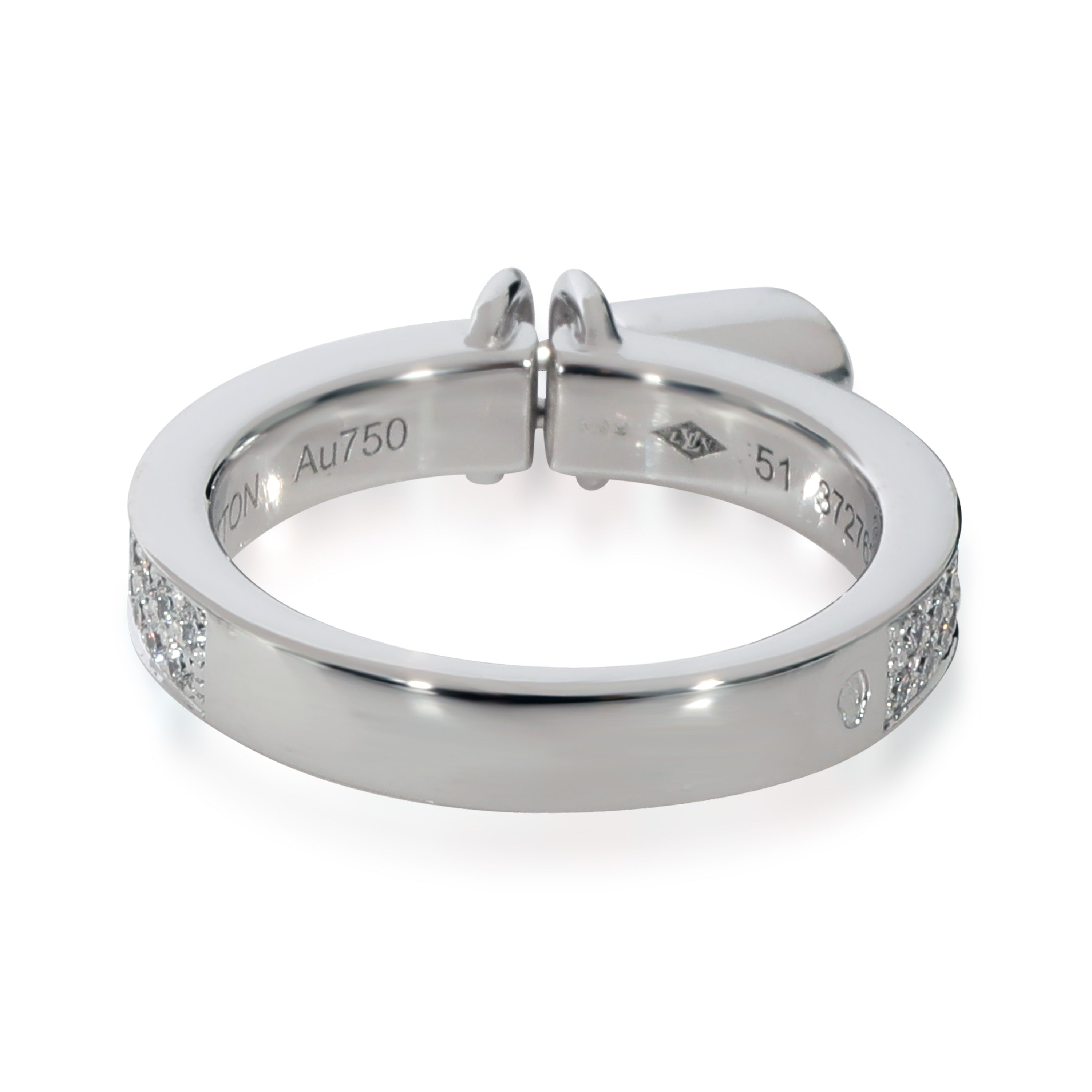 Louis Vuitton Louis Vuitton Lockit Ring in 18k White Gold 0.40 CTW