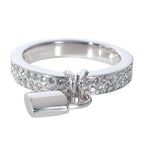 Louis Vuitton Louis Vuitton Lockit Ring in 18k White Gold 0.40 CTW