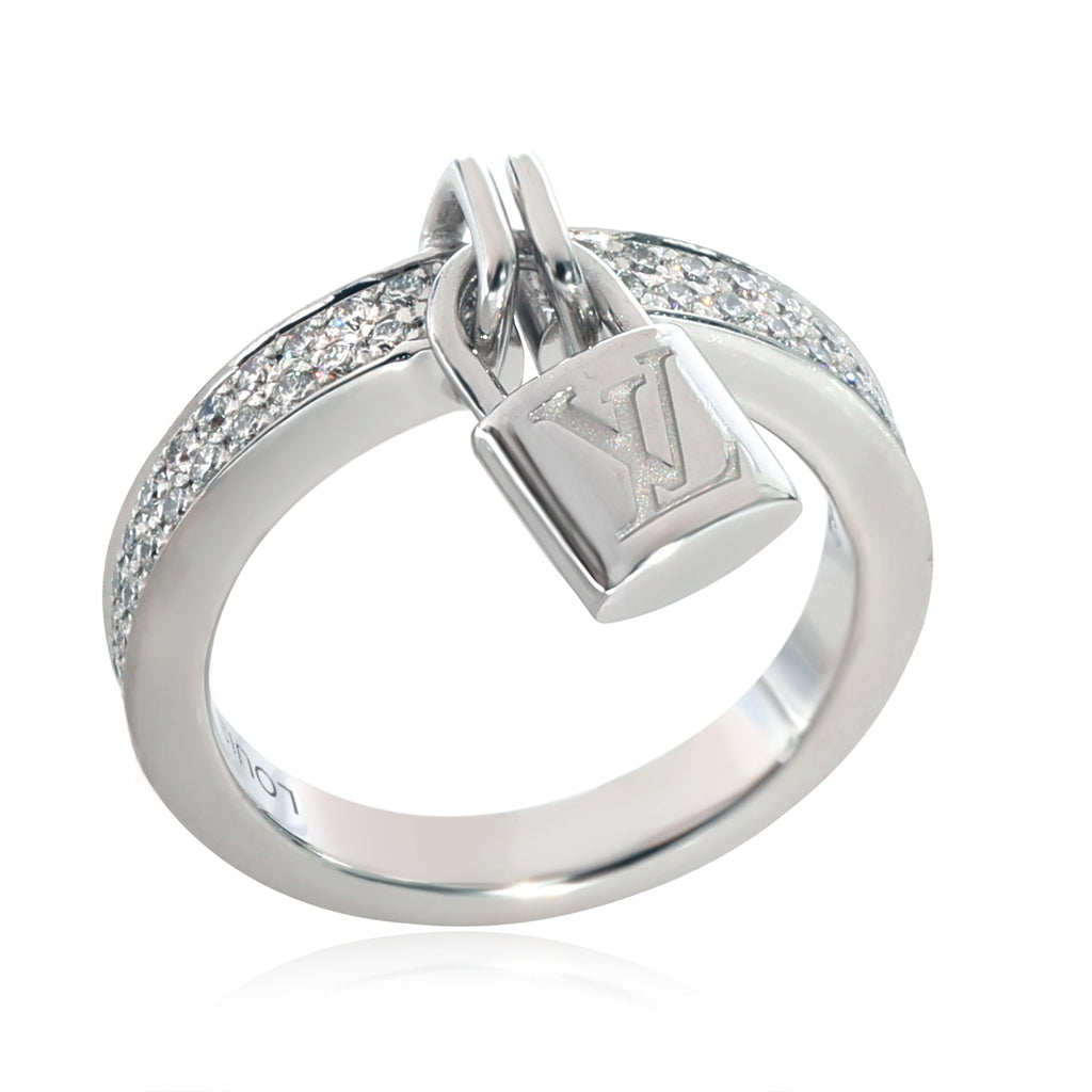 Louis Vuitton Louis Vuitton Lockit Ring in 18k White Gold 0.40 CTW