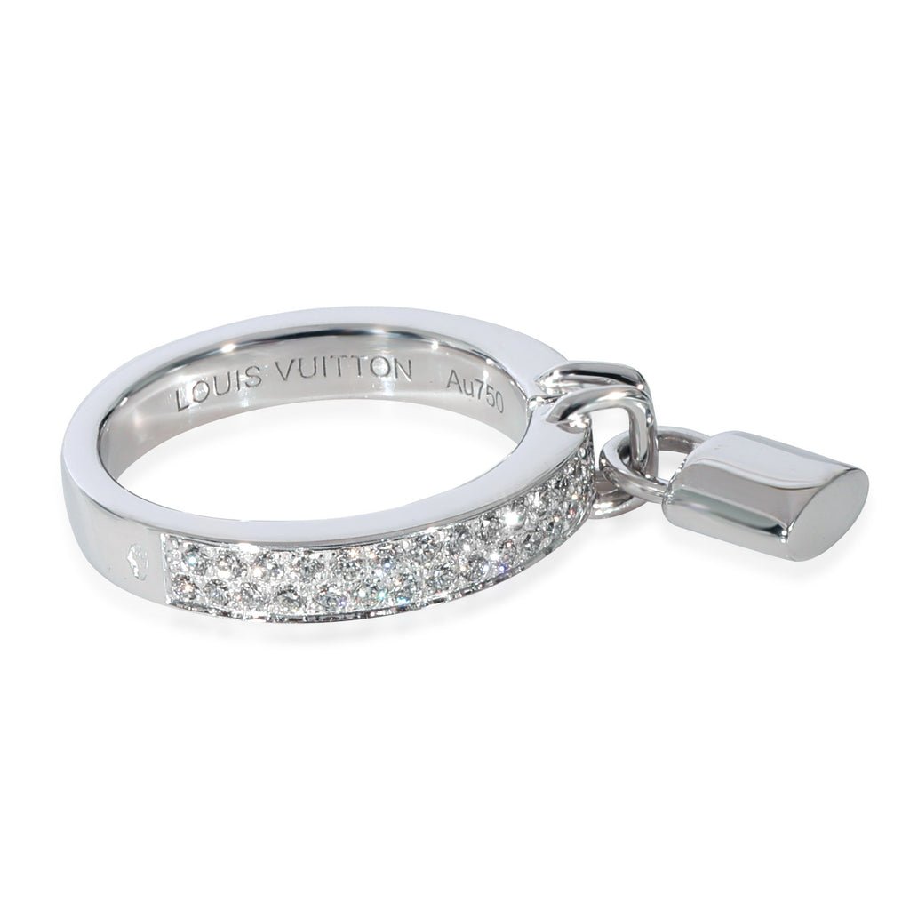 Louis Vuitton Louis Vuitton Lockit Ring in 18k White Gold 0.40 CTW