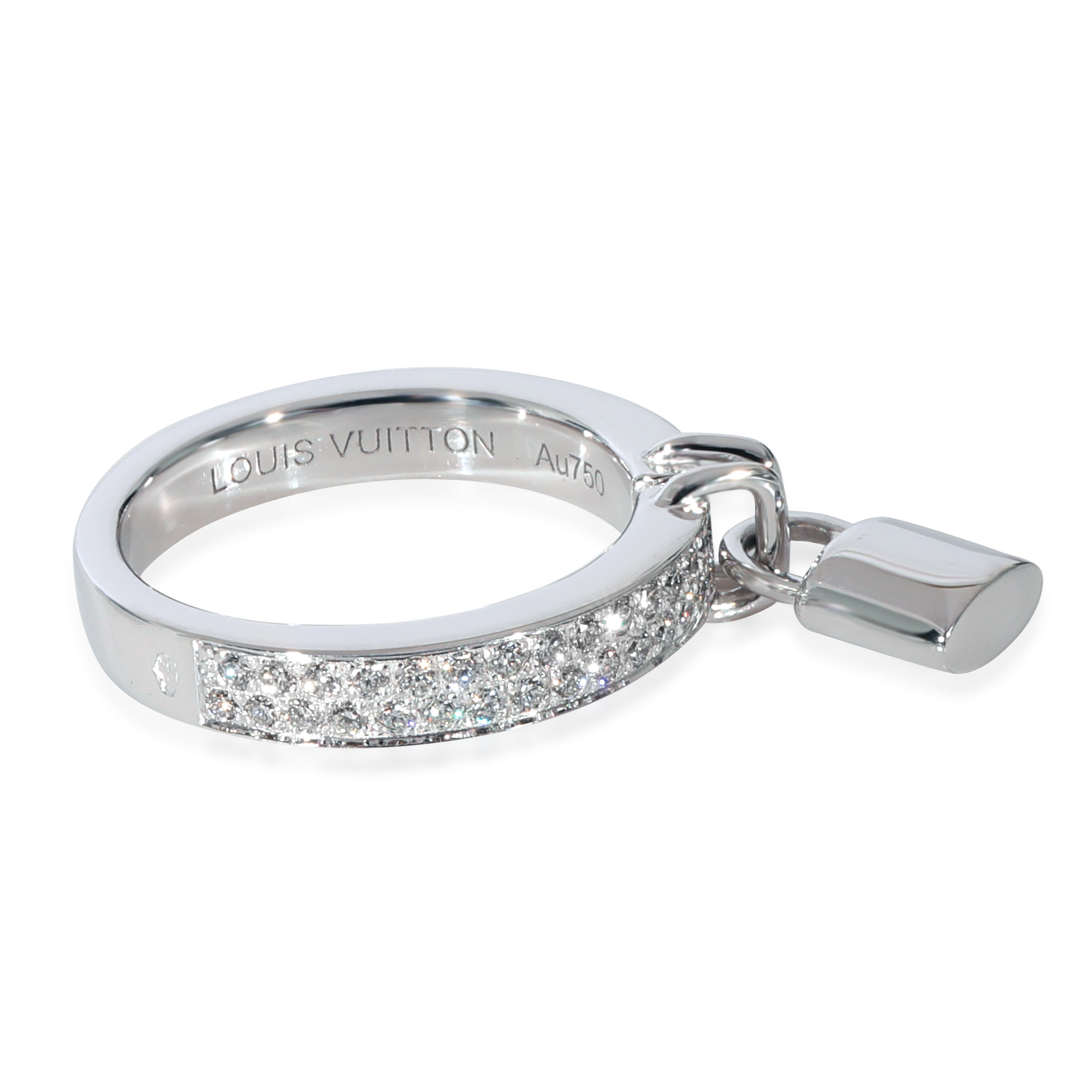 Louis Vuitton Louis Vuitton Lockit Ring in 18k White Gold 0.40 CTW