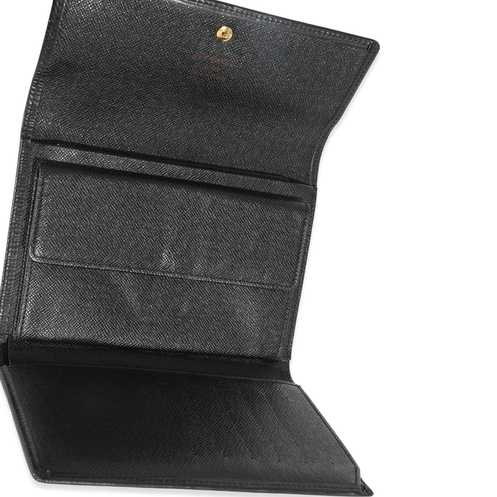 Louis Vuitton Louis Vuitton Black Epi Porte Tresor Wallet