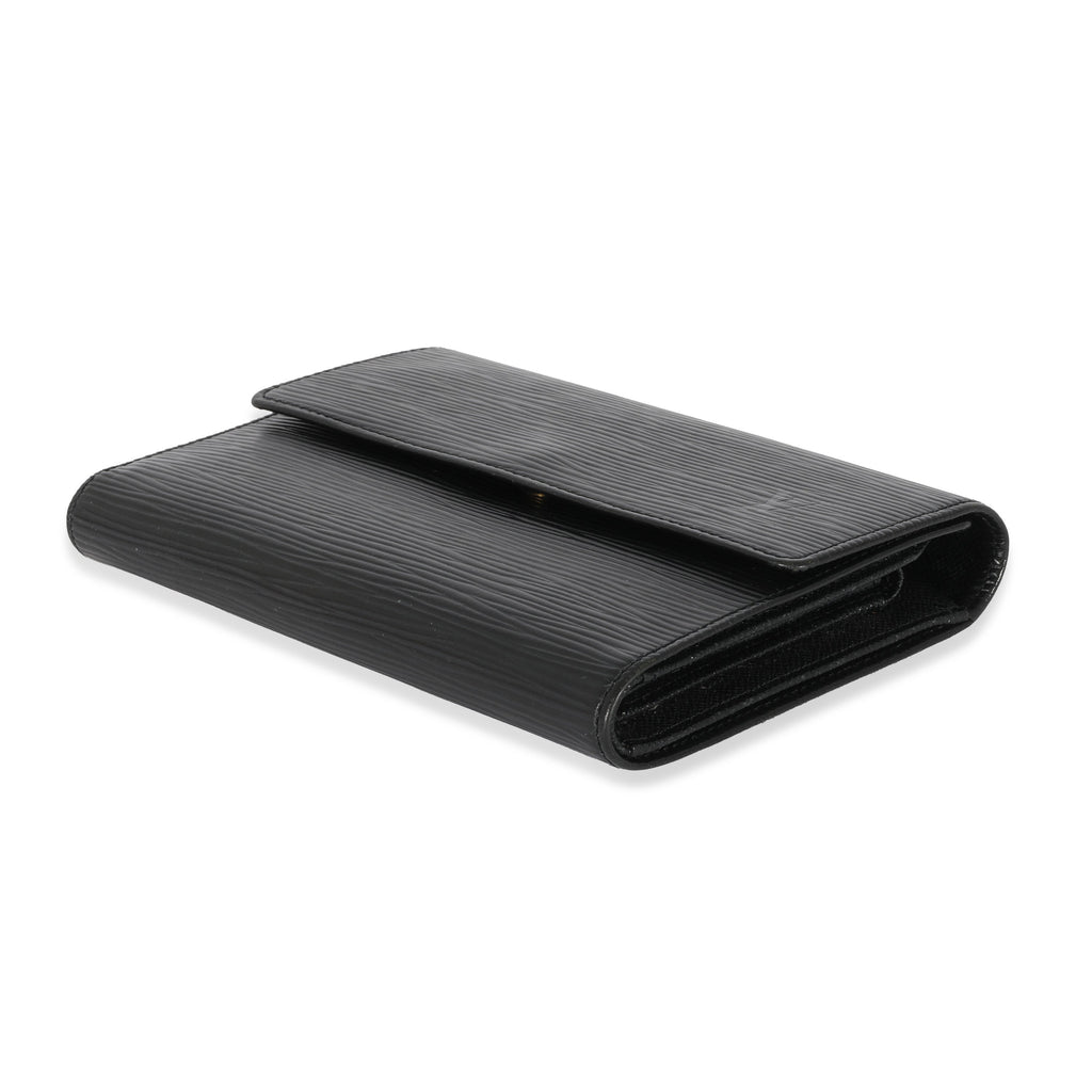 Louis Vuitton Louis Vuitton Black Epi Porte Tresor Wallet