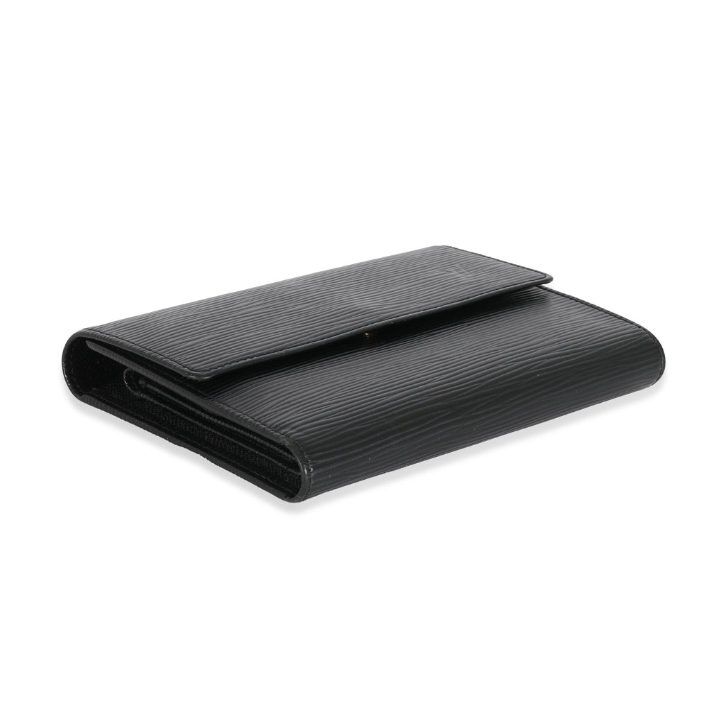 Louis Vuitton Louis Vuitton Black Epi Porte Tresor Wallet