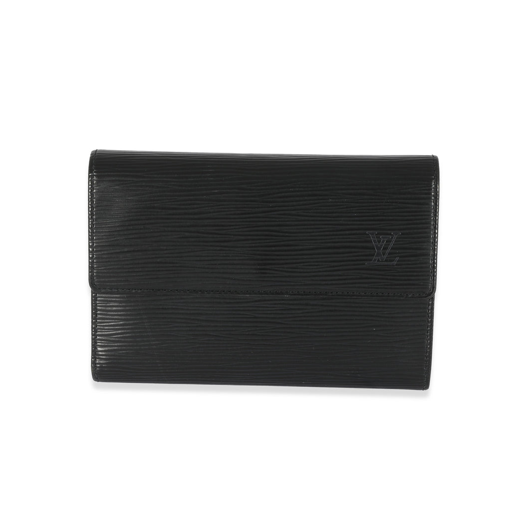 Louis Vuitton Louis Vuitton Black Epi Porte Tresor Wallet