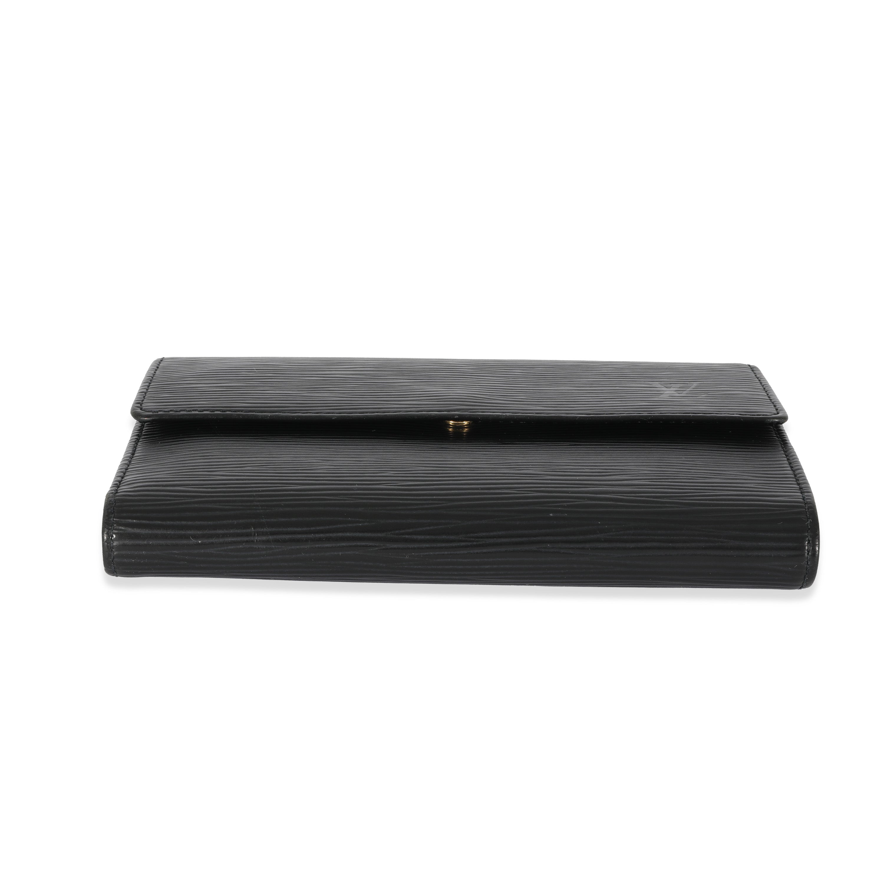 Louis Vuitton Louis Vuitton Black Epi Porte Tresor Wallet