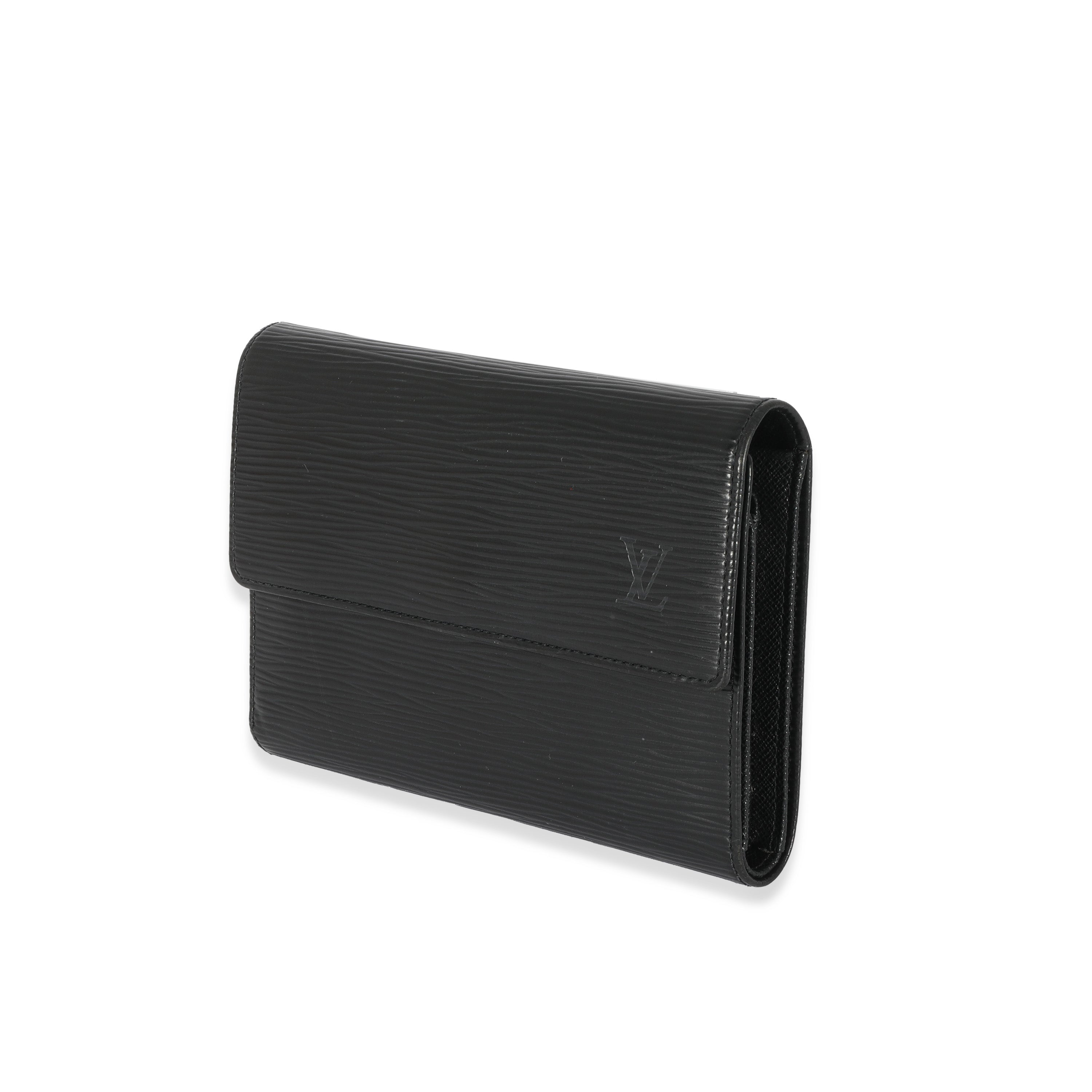 Louis Vuitton Louis Vuitton Black Epi Porte Tresor Wallet