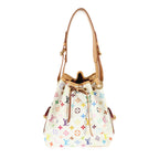 Louis Vuitton Louis Vuitton x Takashi Murakami White Multicolore Canvas Petit Noé
