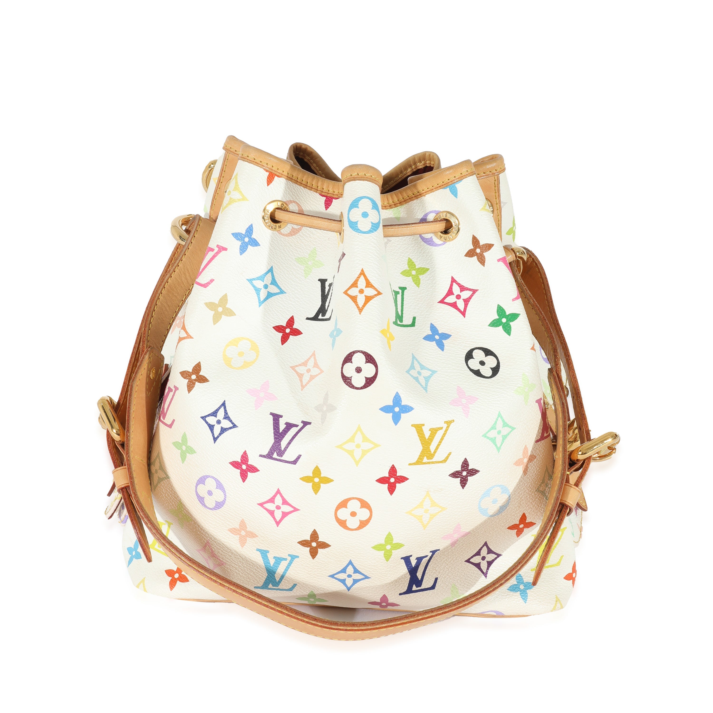 Louis Vuitton Louis Vuitton x Takashi Murakami White Multicolore Canvas Petit Noé