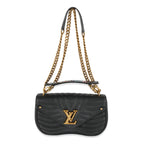 Louis Vuitton Louis Vuitton Black Leather New Wave Chain Bag MM