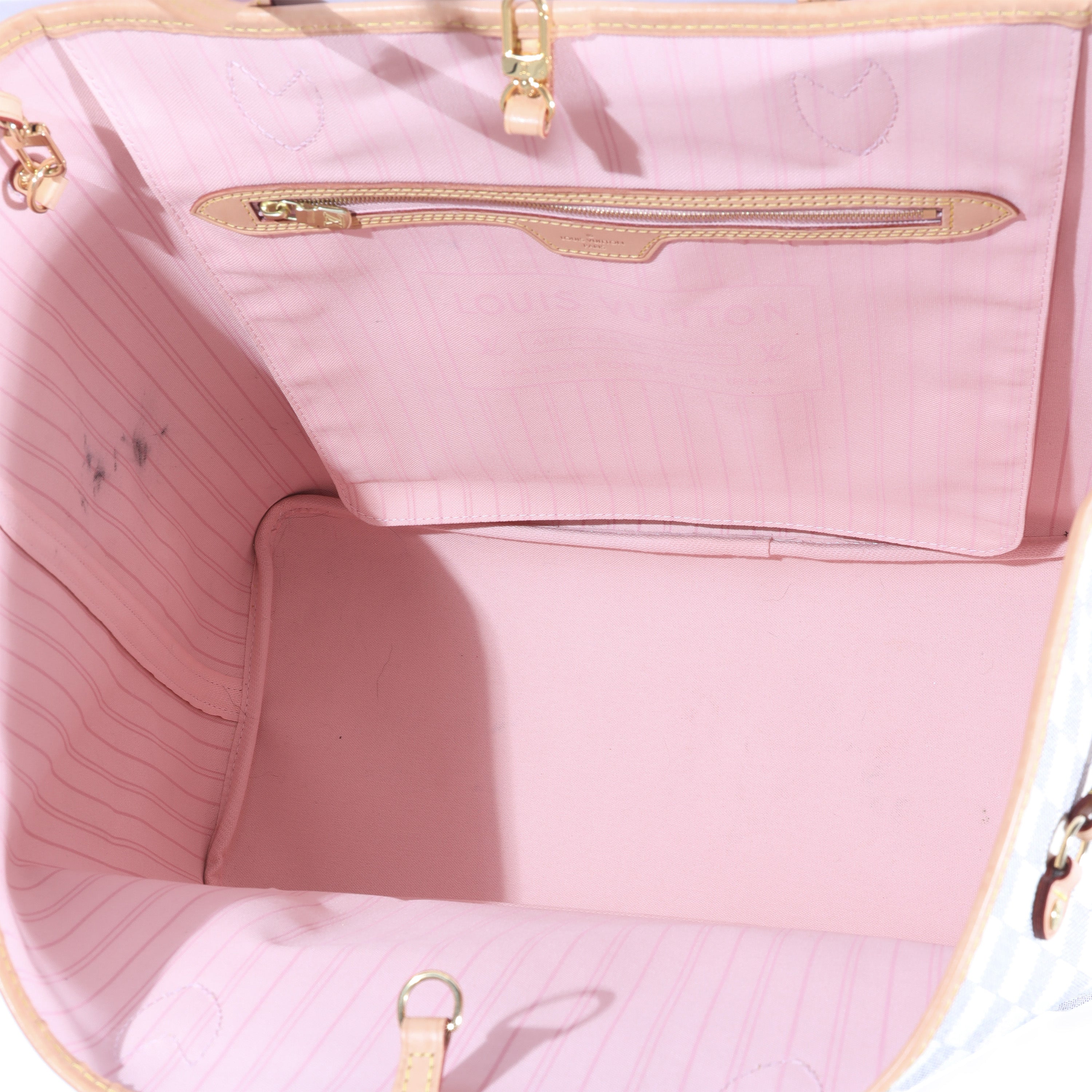 Louis Vuitton Louis Vuitton Damier Azur Canvas Rose Ballerine Neverfull GM