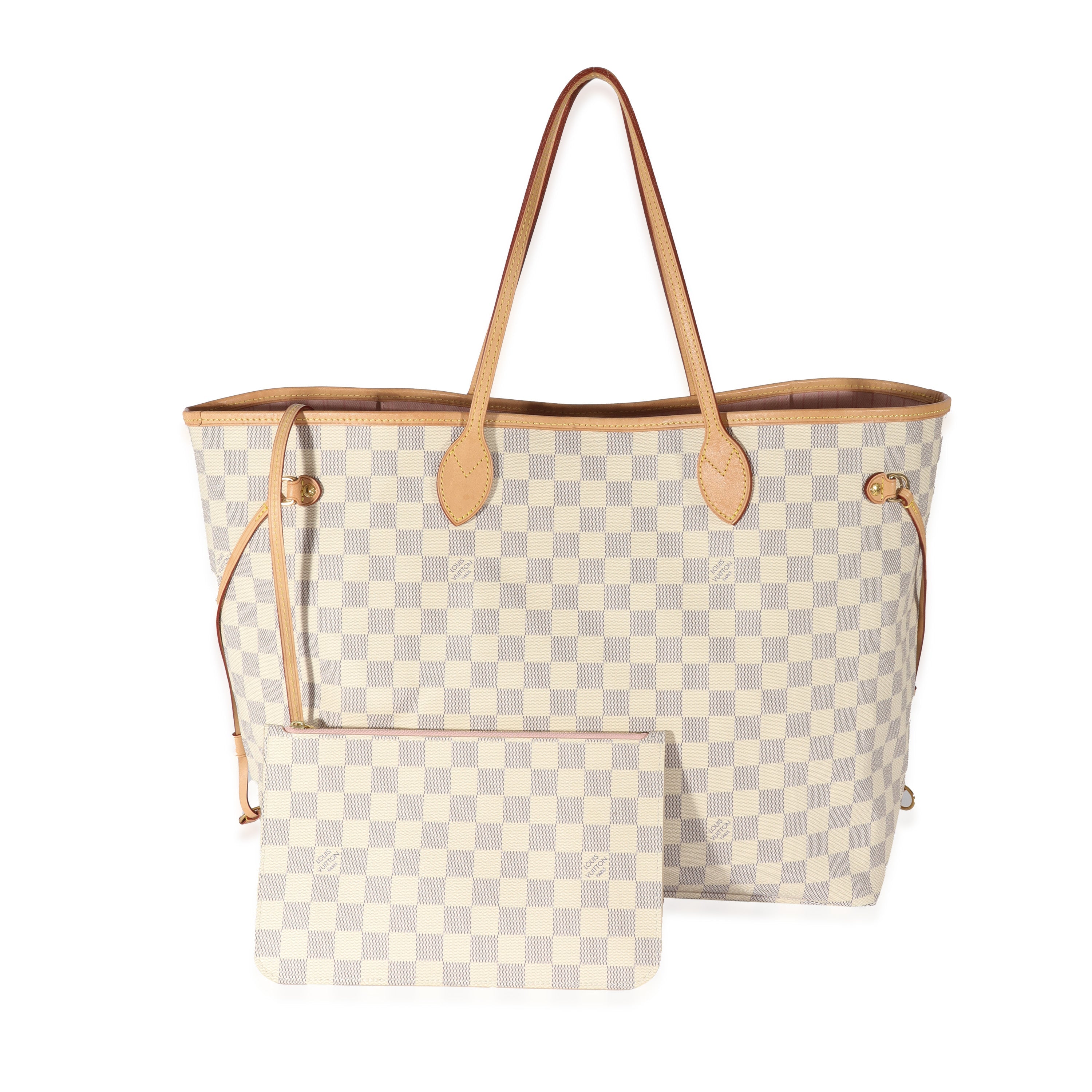 Louis Vuitton Louis Vuitton Damier Azur Canvas Rose Ballerine Neverfull GM