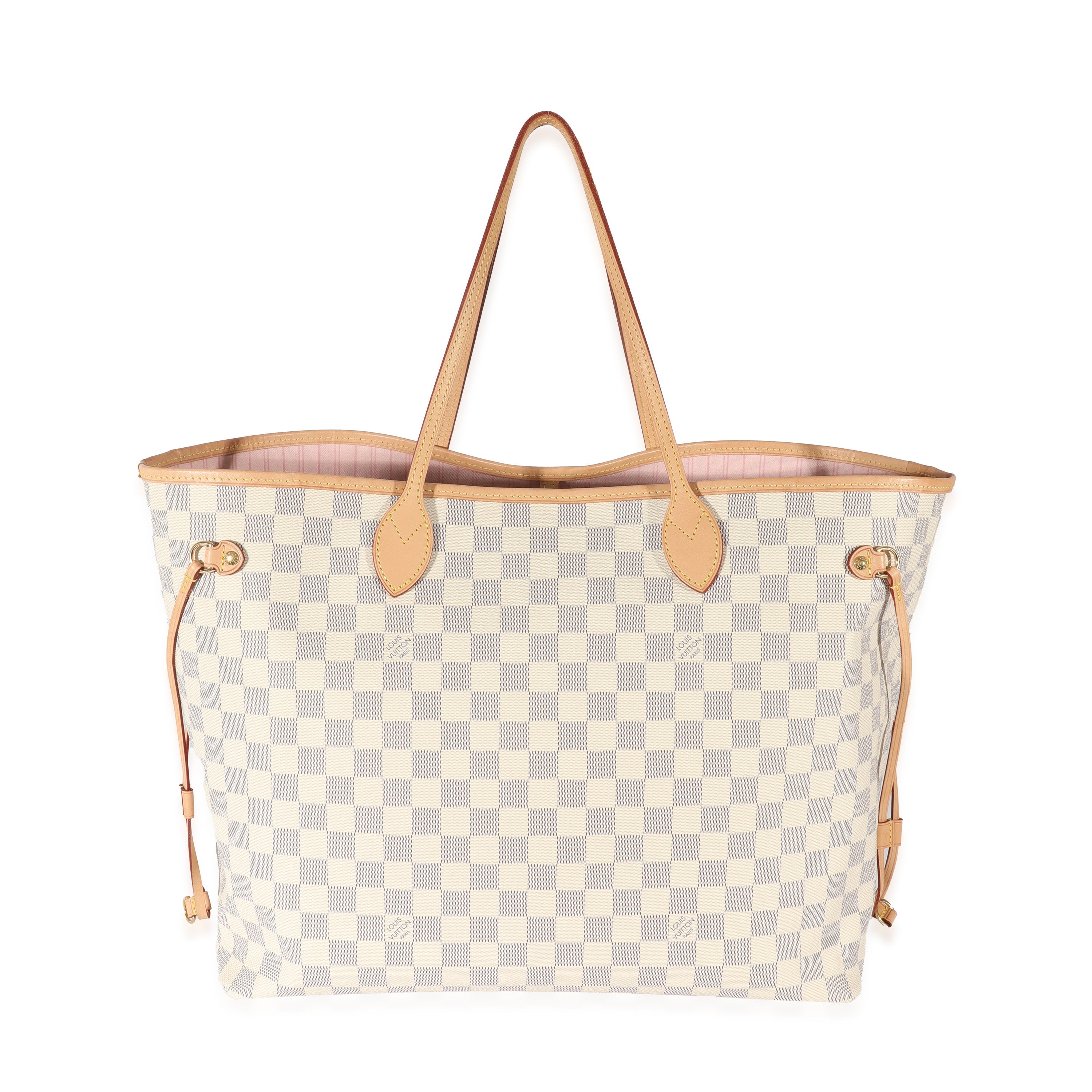Louis Vuitton Louis Vuitton Damier Azur Canvas Rose Ballerine Neverfull GM