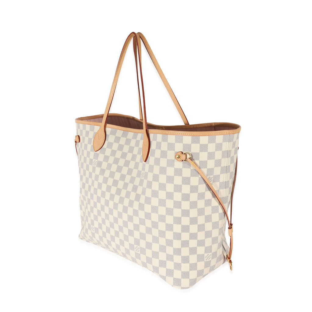 Louis Vuitton Louis Vuitton Damier Azur Canvas Rose Ballerine Neverfull GM