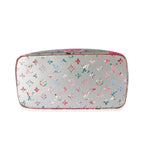 Louis Vuitton Grey Pink Metallic Monogram Garden Neverfull MM