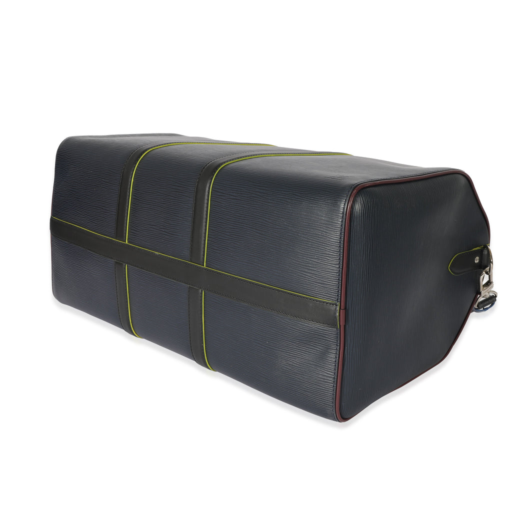 Louis Vuitton Marine Epi Leather Patchwork Graphite Keepall 50