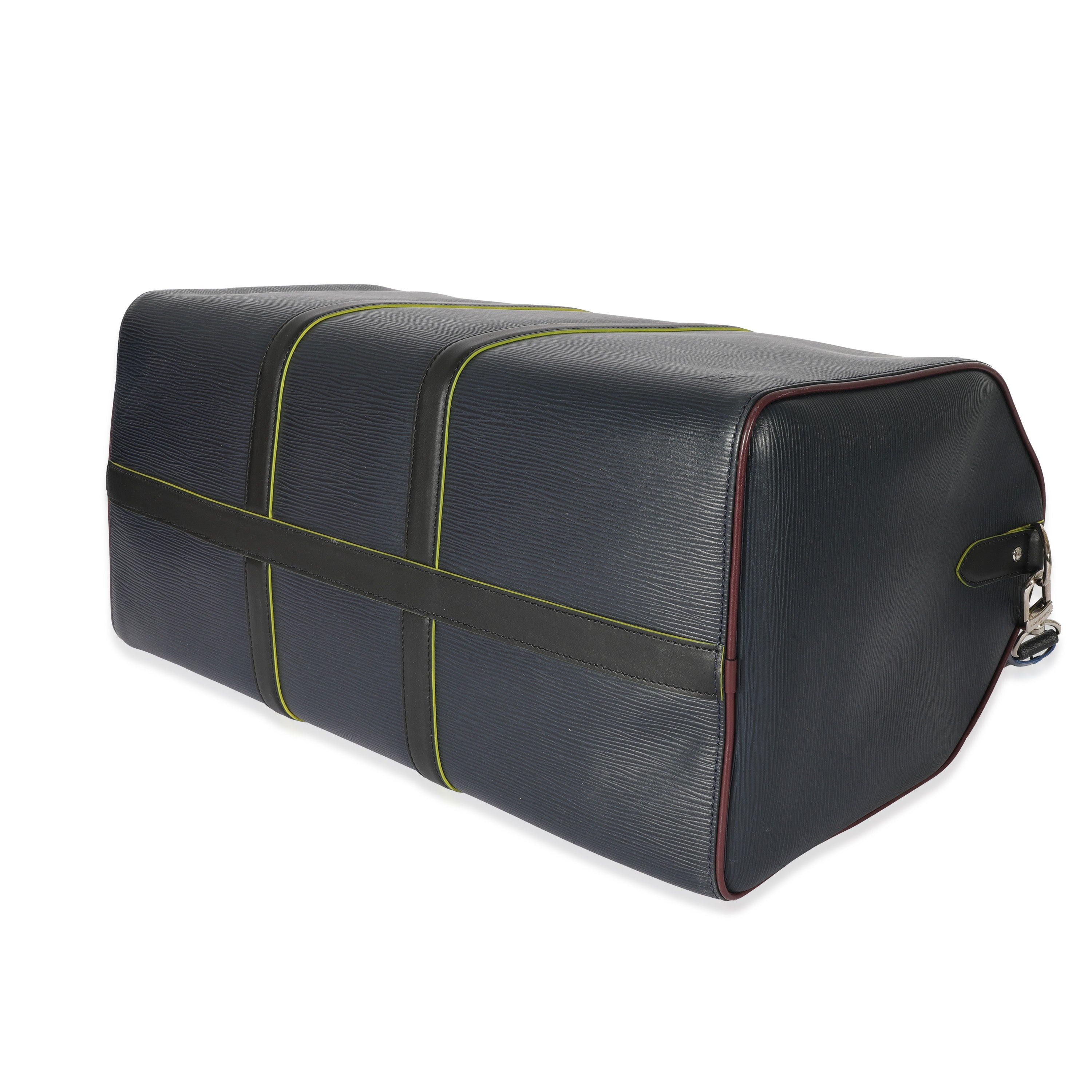 Louis Vuitton Marine Epi Leather Patchwork Graphite Keepall 50