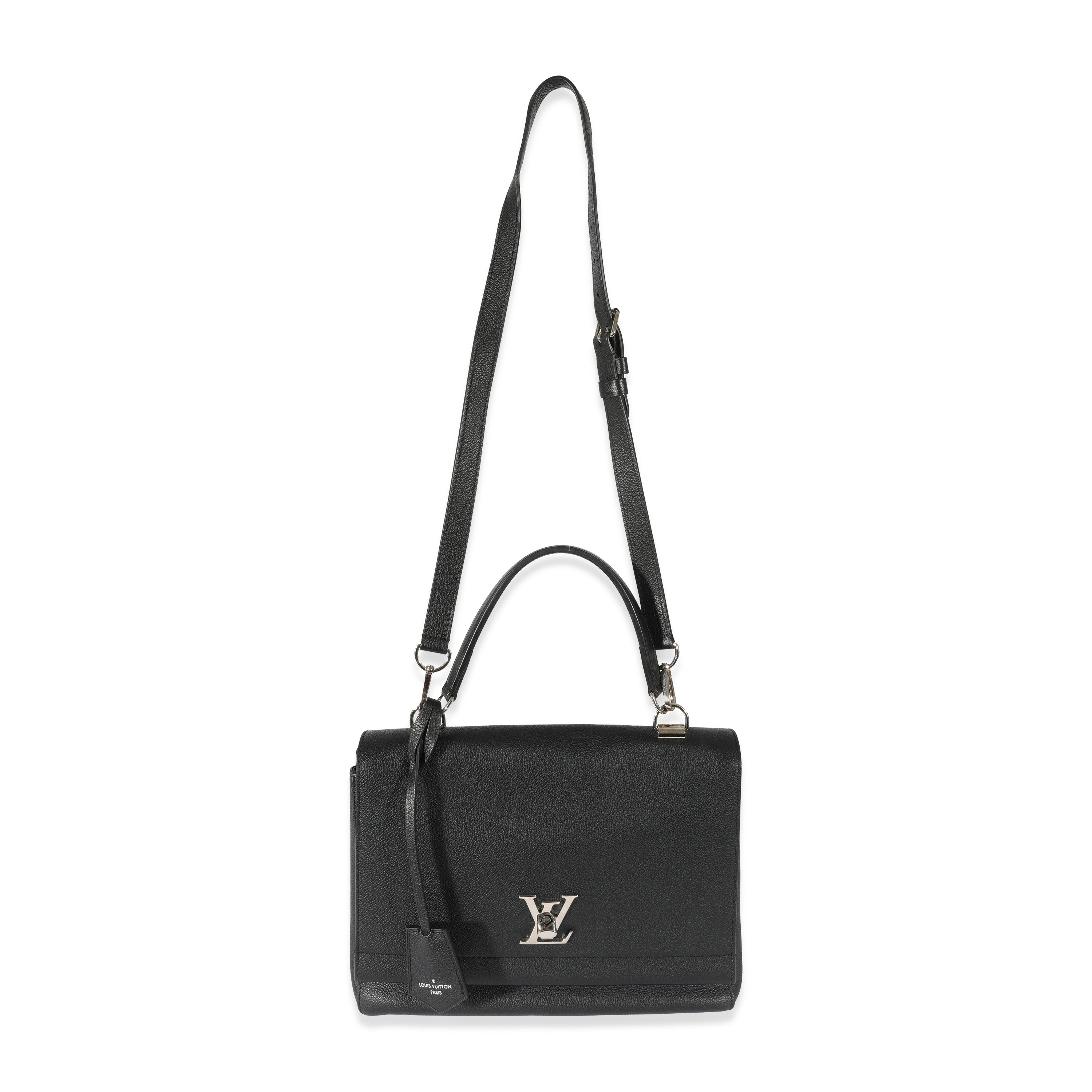 Louis Vuitton Louis Vuitton Black Leather LockMe II Bag