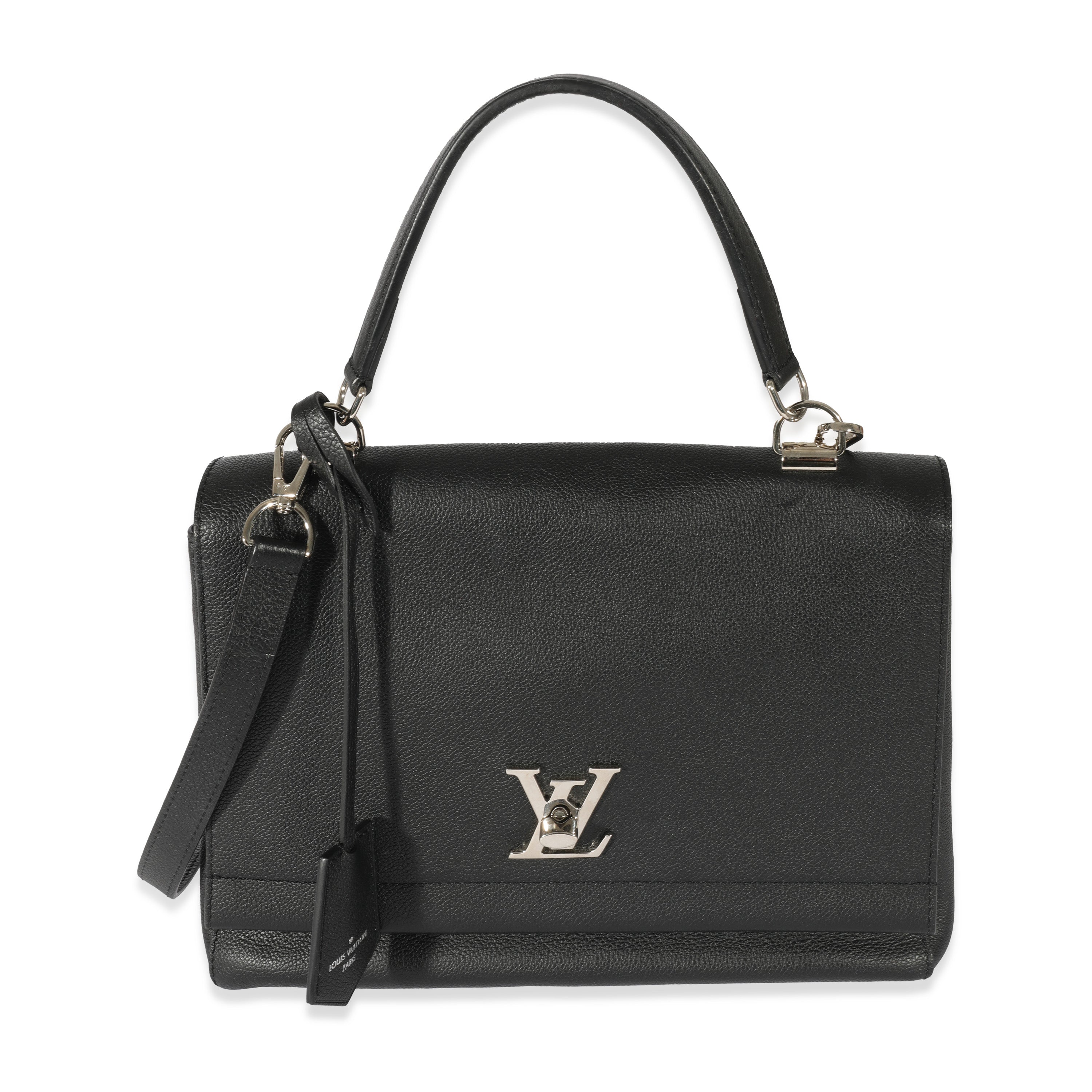 Louis Vuitton Louis Vuitton Black Leather LockMe II Bag