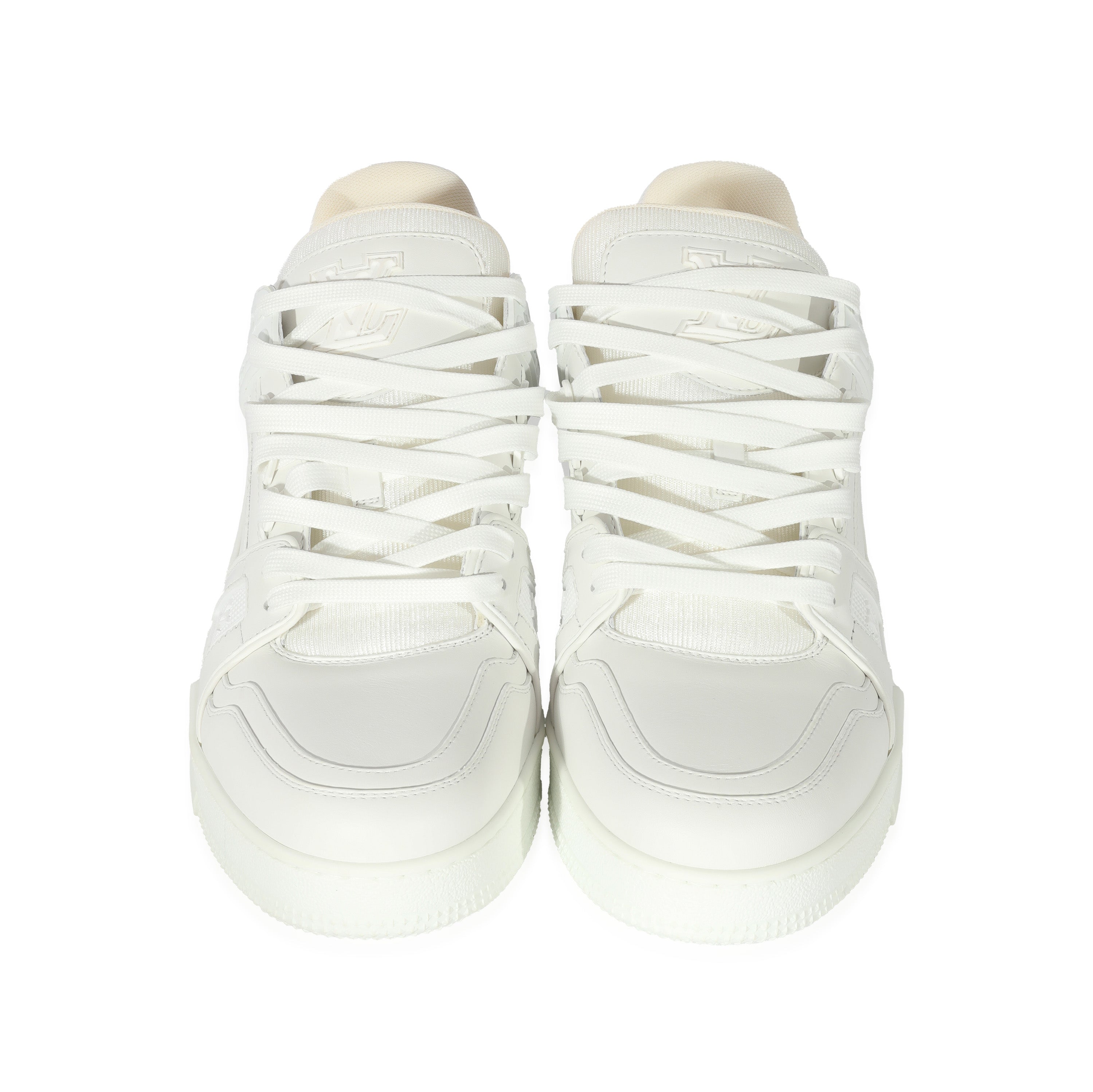 Louis Vuitton Louis Vuitton White Leather LV Trainer Sneaker