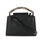 Louis Vuitton Louis Vuitton Black Taurillon Python Capucines PM