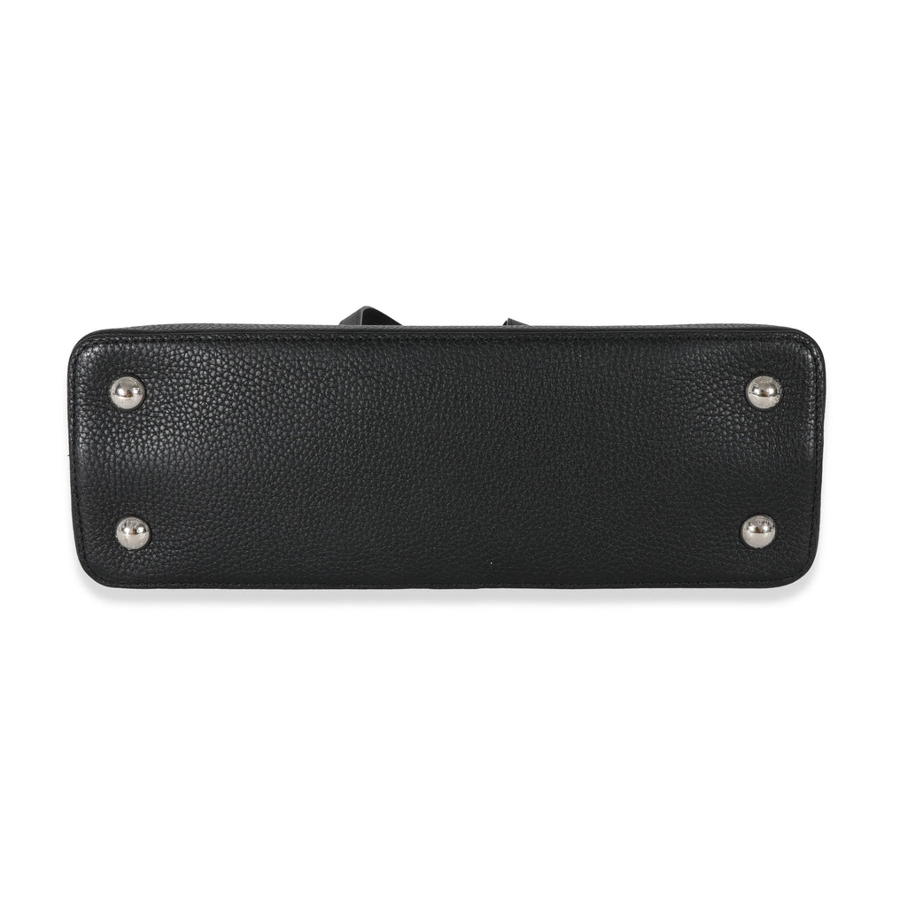 Louis Vuitton Louis Vuitton Black Taurillon Python Capucines PM