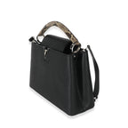 Louis Vuitton Louis Vuitton Black Taurillon Python Capucines PM